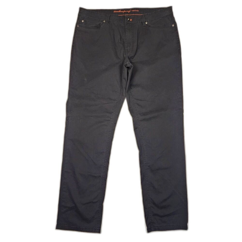 Weatherproof Vintage Stretch Black Casual Pants Jeans Men's Size 36W x 32L